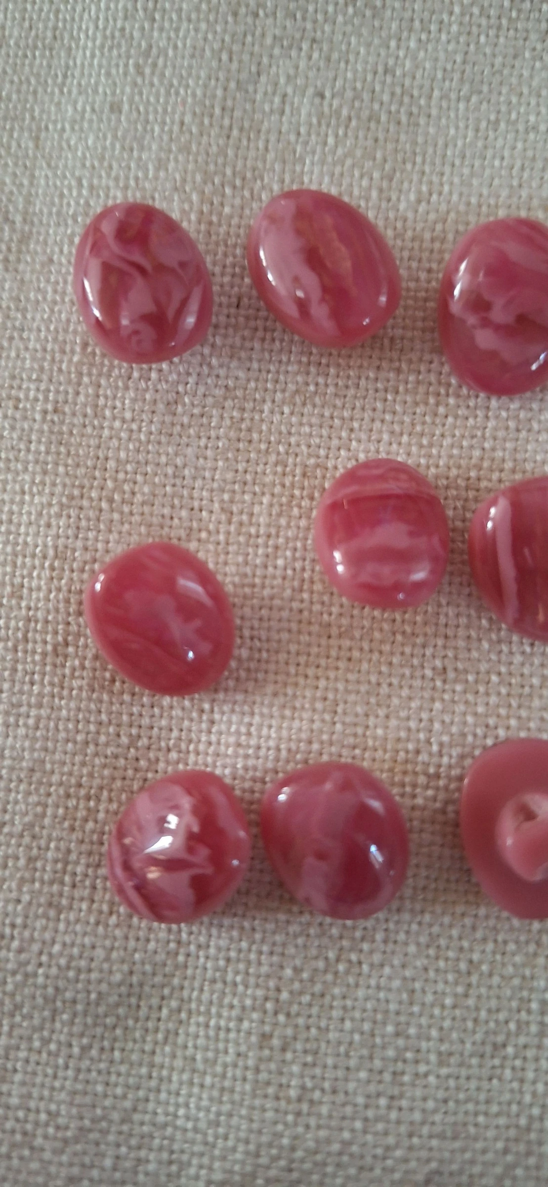 10 botões 15 mm para costurar em resina madeira rosa – photo 3
